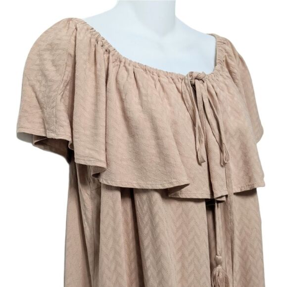 NWT LULUS Melodic Blush Off Shoulder Shift Dress L - Picture 3 of 9